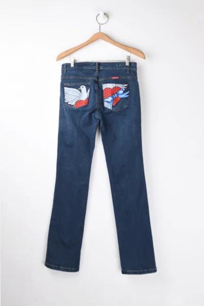 Vintage Y2k Paco Dark-Wash Jeans商品第2张图片规格展示