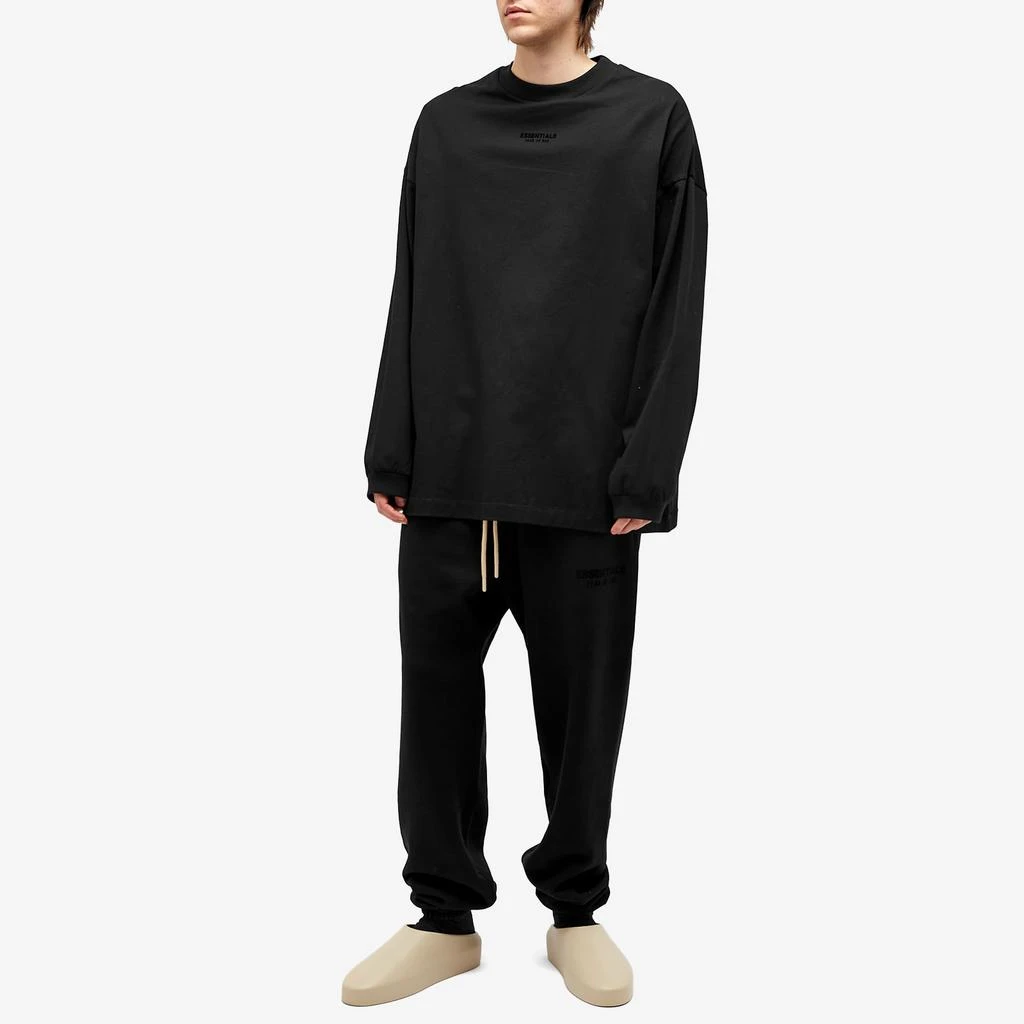 商品Essentials|Fear of God Essentials Essentials Long Sleeve T-Shirt - Jet Black,价格¥513,第4张图片详细描述