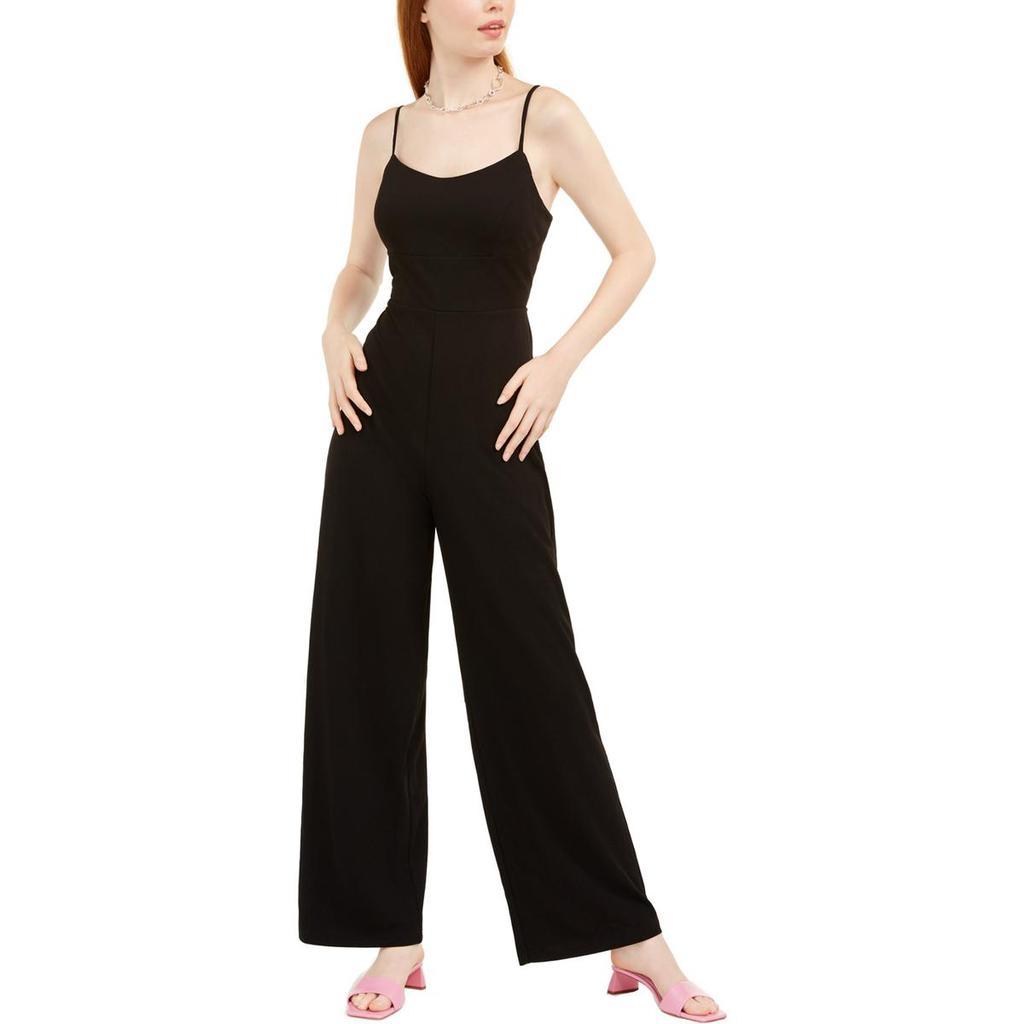 商品Teeze Me|Teeze Me Womens Juniors Lace-Up Back Scoop Neck Jumpsuit,价格¥65,第1张图片