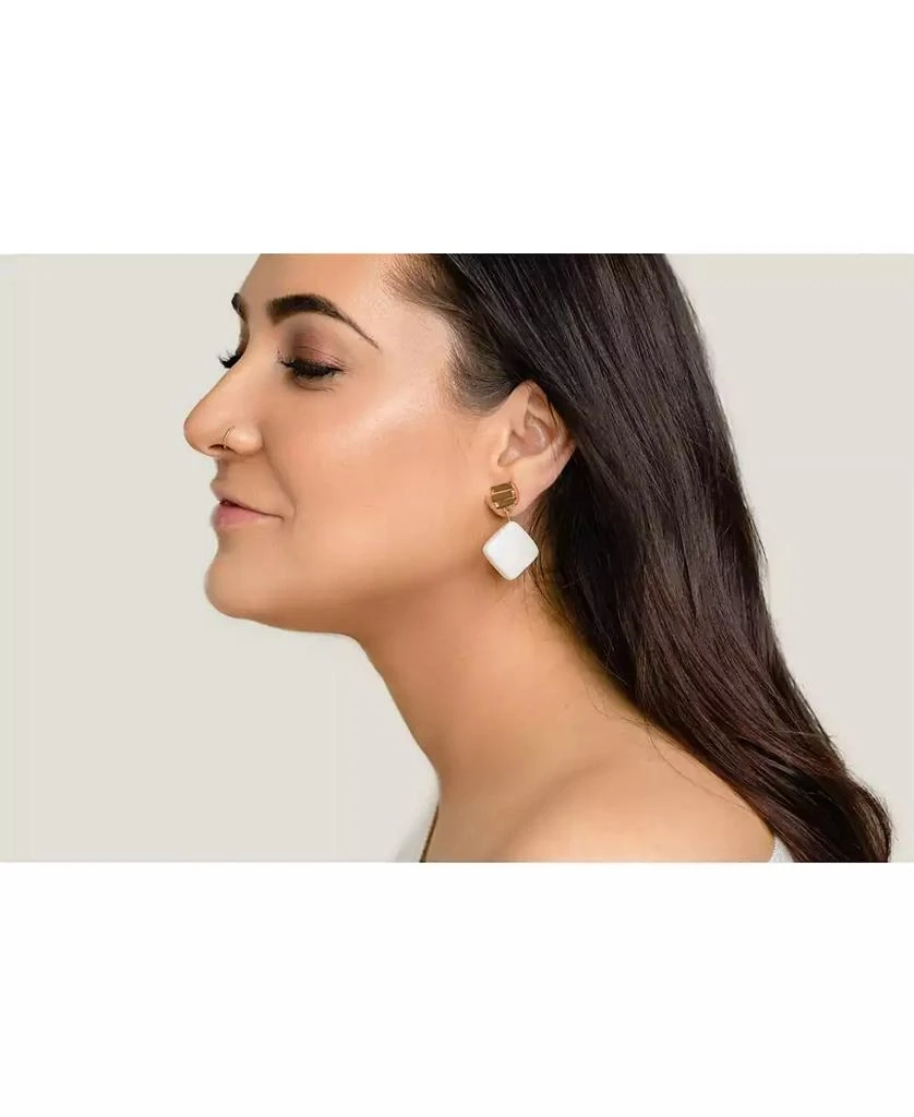 商品VUE by SEK|Layered Dome + White Jade Earrings,价格¥509,第2张图片详细描述
