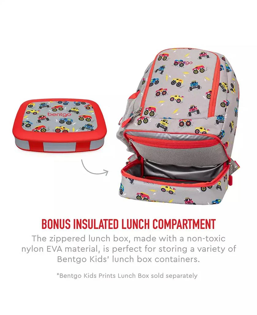 商品Bentgo|Kids Prints 2-In-1 Backpack and Insulated Lunch Bag - Trucks,价格¥459,第2张图片详细描述