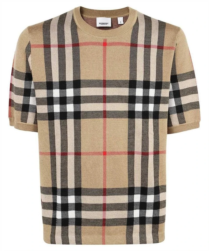 商品Burberry|Burberry Vintage Check Short-Sleeved Knitted T-Shirt,价格¥3974,第1张图片