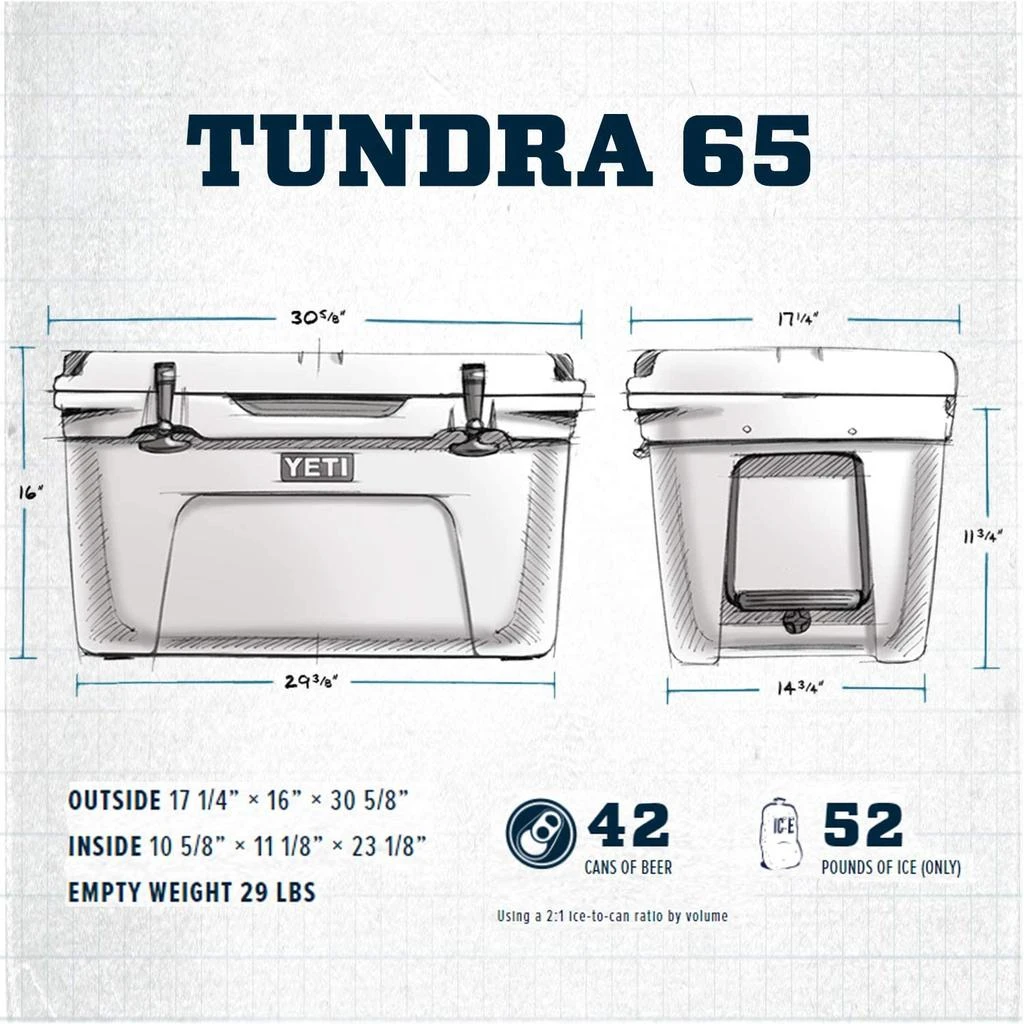 商品YETI|雪人 Tundra 65 保温箱/冰桶,价格¥2814-¥4322,第2张图片详细描述