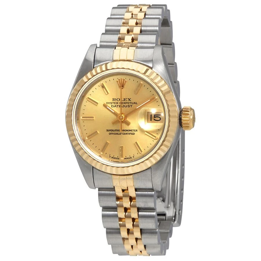 商品[二手商品] Rolex|Pre-owned Rolex Datejust Champagne Dial Jubilee Bracelet 26mm Ladies Watch 69173CSJ,价格¥30148,第1张图片
