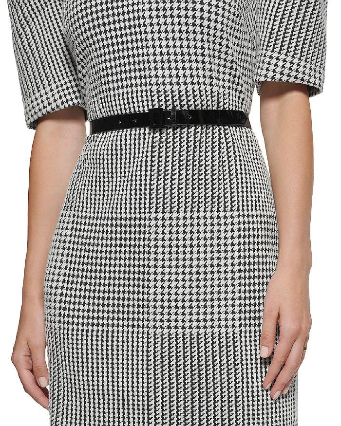 商品Karl Lagerfeld Paris|Houndstooth Knit Belted Dress,价格¥332,第3张图片详细描述