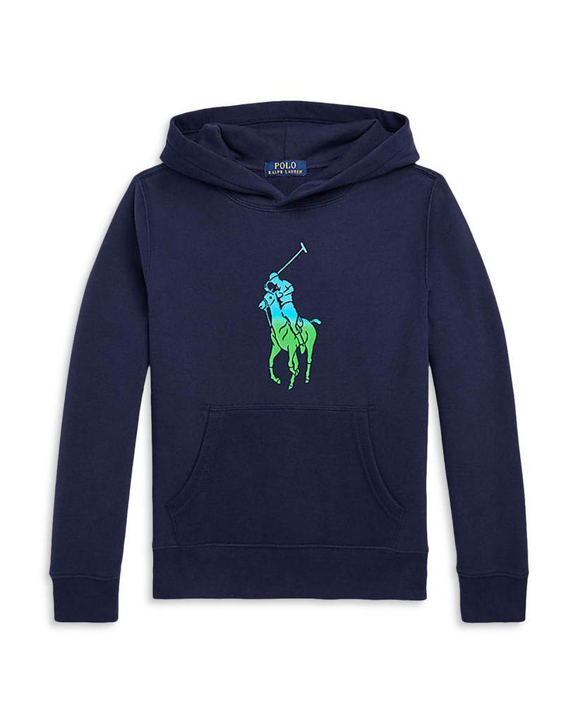 商品Ralph Lauren|Boys' Ombré Big Pony Fleece Hoodie - Little Kid, Big Kid,价格¥466-¥498,第1张图片