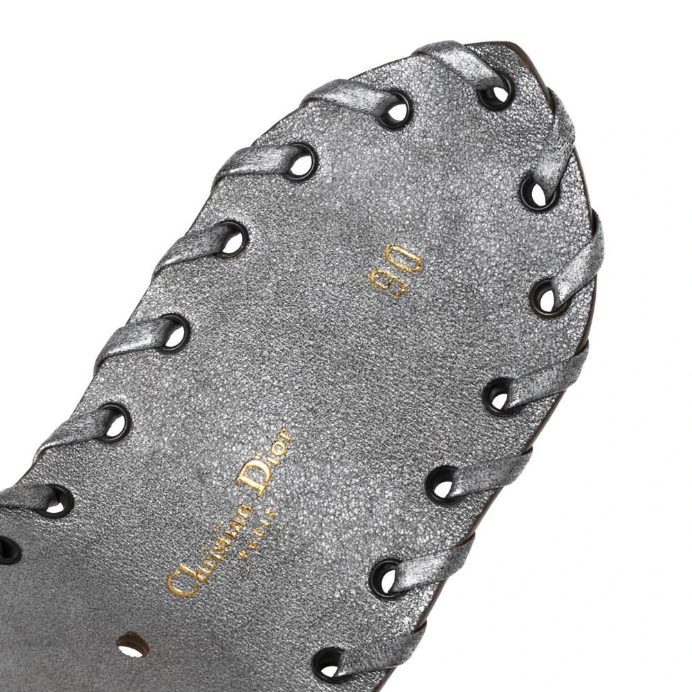 商品[二手商品] Dior|Dior Grey Leather Whipstitch D Buckle Belt 90CM,价格¥2375,第5张图片详细描述