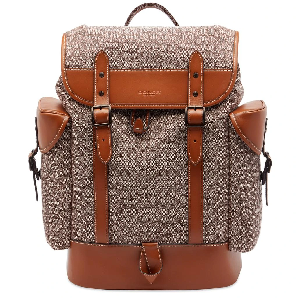 商品Coach|Coach Hitch Mini Signature Jacquard Backpack,价格¥4085,第1张图片