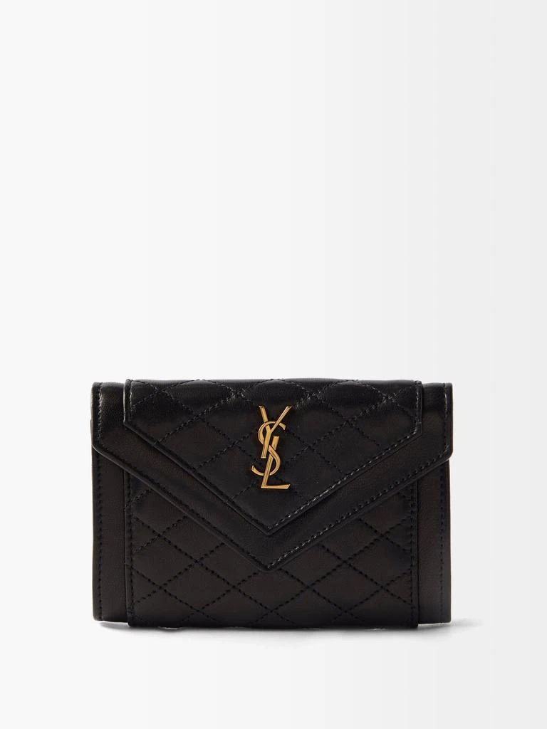 商品Yves Saint Laurent|Gaby YSL-plaque quilted-leather coin purse,价格¥4639,第1张图片