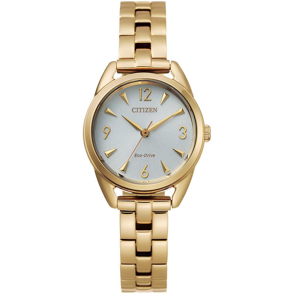 商品Citizen|Drive From Eco-Drive Women's Gold-Tone Stainless Steel Bracelet Watch 27mm,价格¥2043,第1张图片