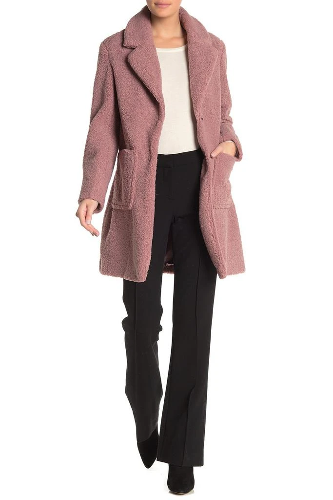 商品French Connection|Faux Shearling Teddy Notch Collar Coat,价格¥430,第1张图片详细描述