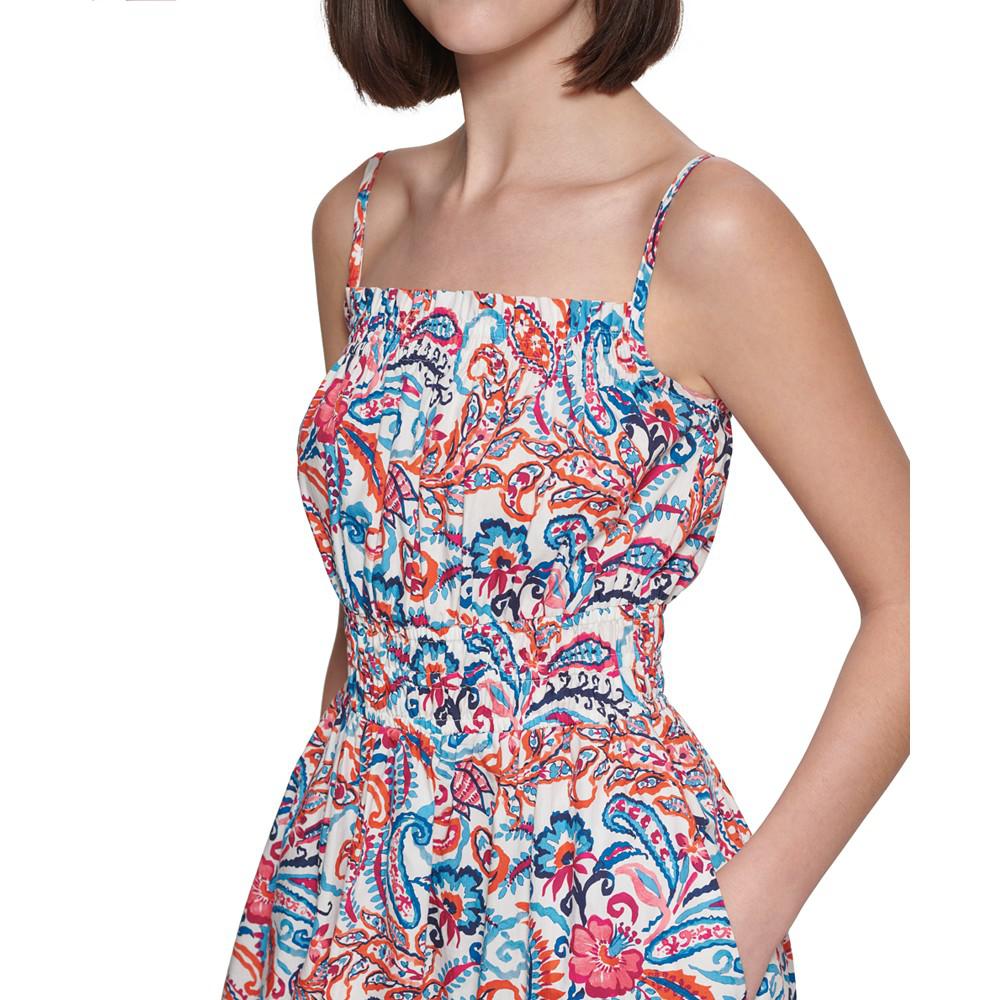 Women's Printed Cotton Sleeveless Dress商品第4张图片规格展示