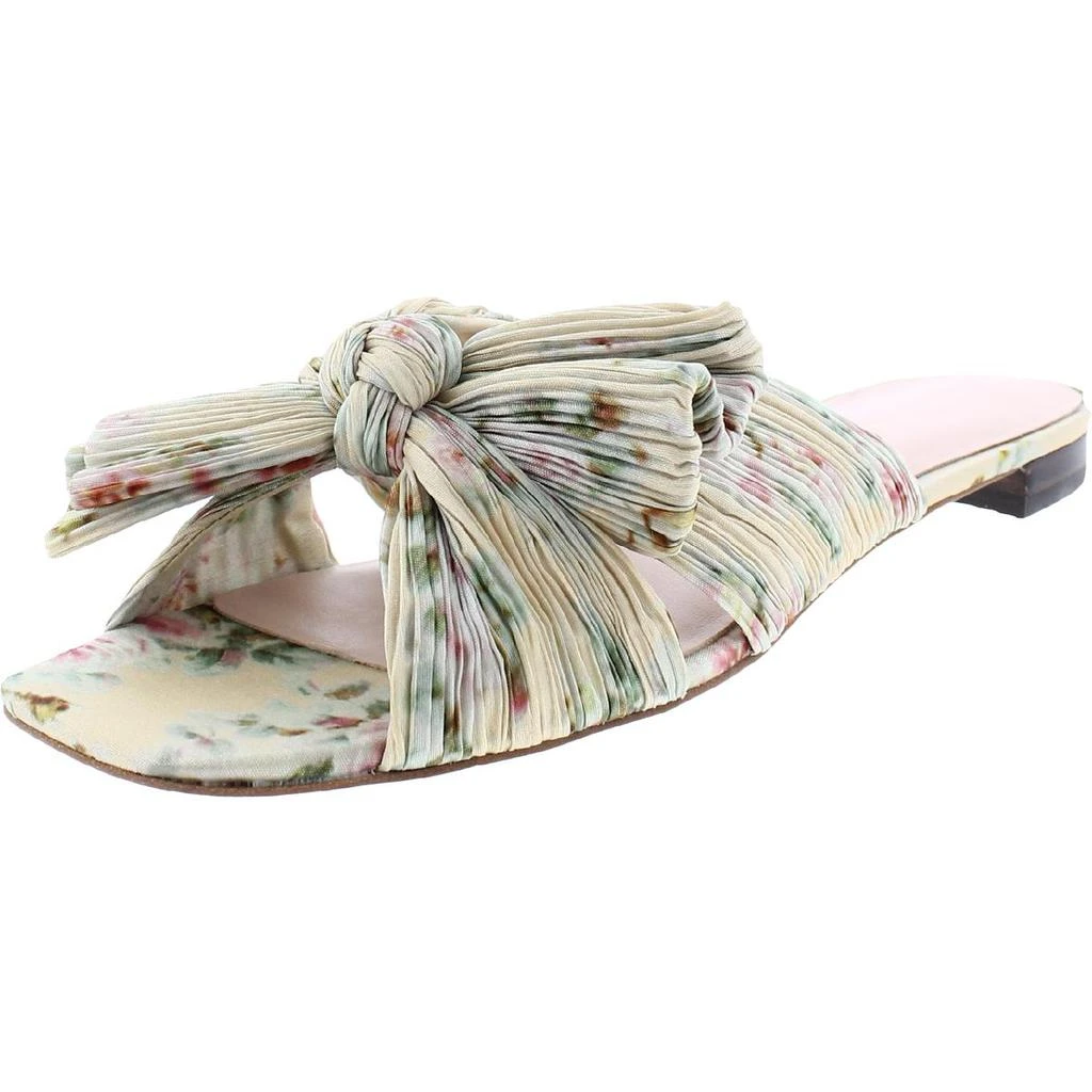商品Loeffler Randall|Loeffler Randall Womens DAPHNE OPEN TOE FABRIC BOW/KNOT Slide Sandals,价格¥714,第1张图片