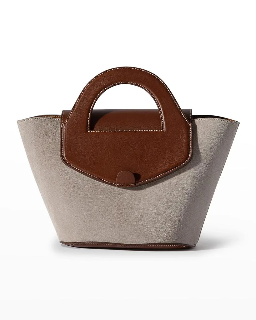 商品Hereu|Alqueria Mix-Leather Top-Handle Bag,价格¥1061,第3张图片详细描述