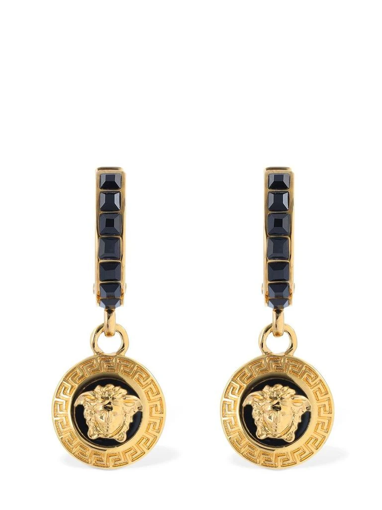 商品Versace|Medusa Crystal Charm Hoop Earrings,价格¥4009,第1张图片