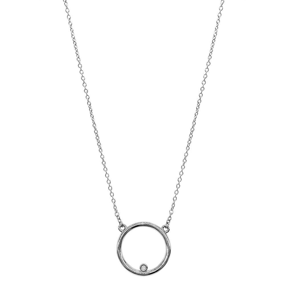 商品ADORNIA|Floating Diamond Circle Pendant Necklace,价格¥487,第1张图片
