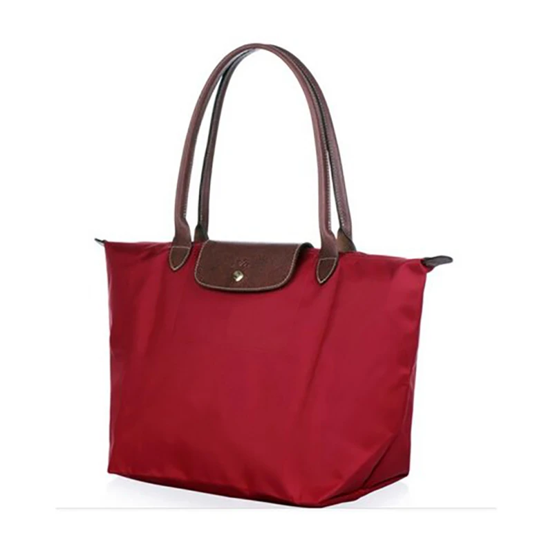 LONGCHAMP 珑骧 女士织物大号长柄可折叠女包手提单肩包包 红色 L1899089545 商品