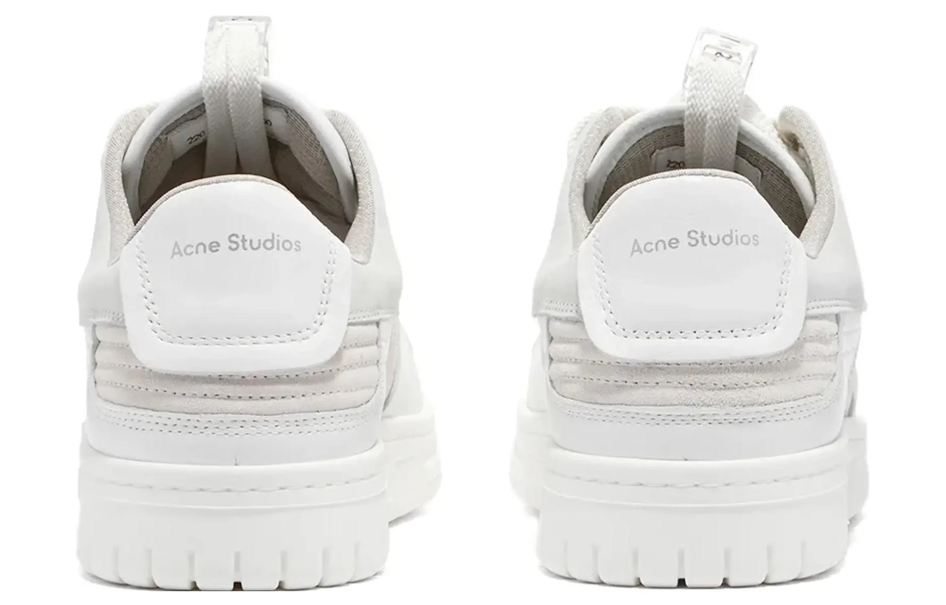 商品[国内直发] Acne Studios|小牛皮革 舒适透气 低帮时尚板鞋 女款 白色,价格¥3398,第5张图片详细描述