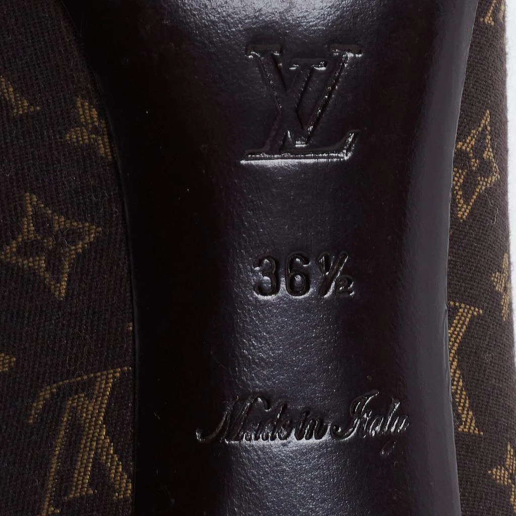 Louis Vuitton Brown Monogram Canvas and Leather Idylle Cap Toe Pumps Size 36.5 商品