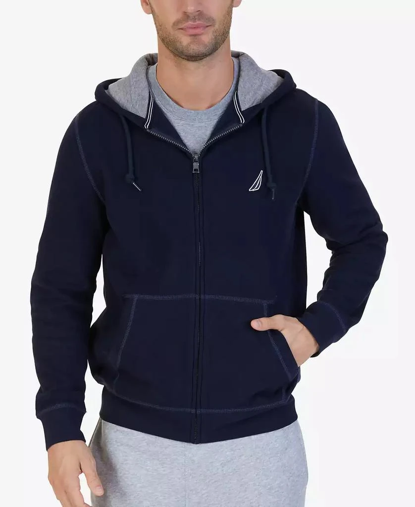 商品Nautica|Men's Classic-Fit Super Soft Knit Fleece Zip Hoodie,价格¥353,第1张图片