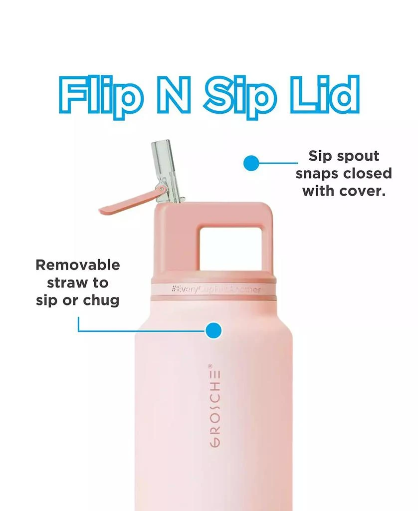 商品GROSCHE|Alpine Flip 'N Sip Insulated Water Bottle with Straw 2pk 20 OZ + 40 OZ,价格¥1034,第2张图片详细描述