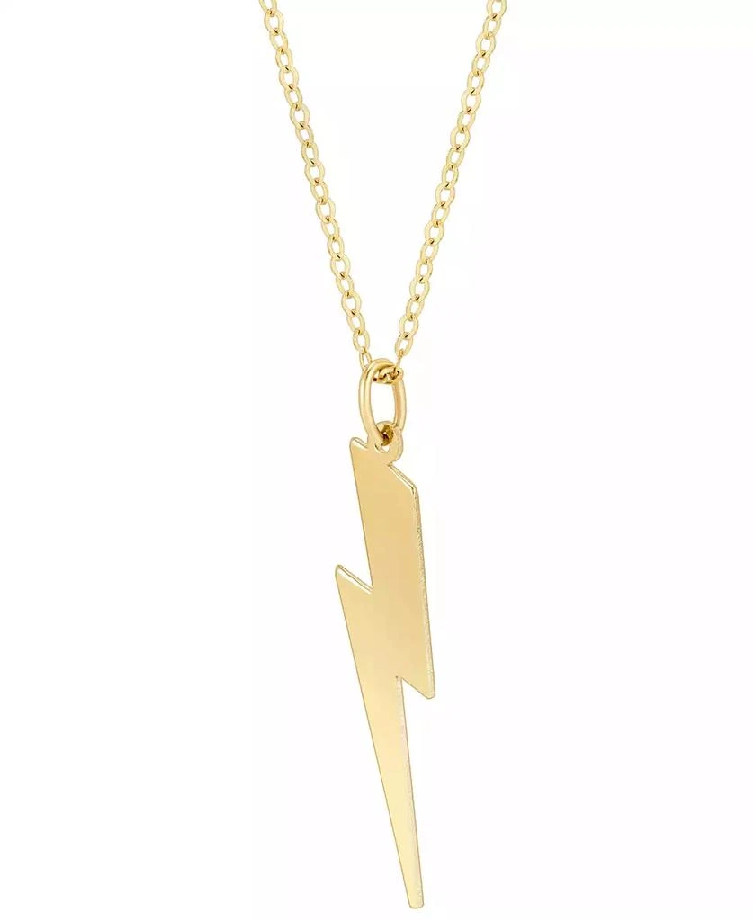 商品Italian Gold|Lightning Bolt 18" Pendant Necklace in 10k Gold,价格¥1215,第3张图片详细描述