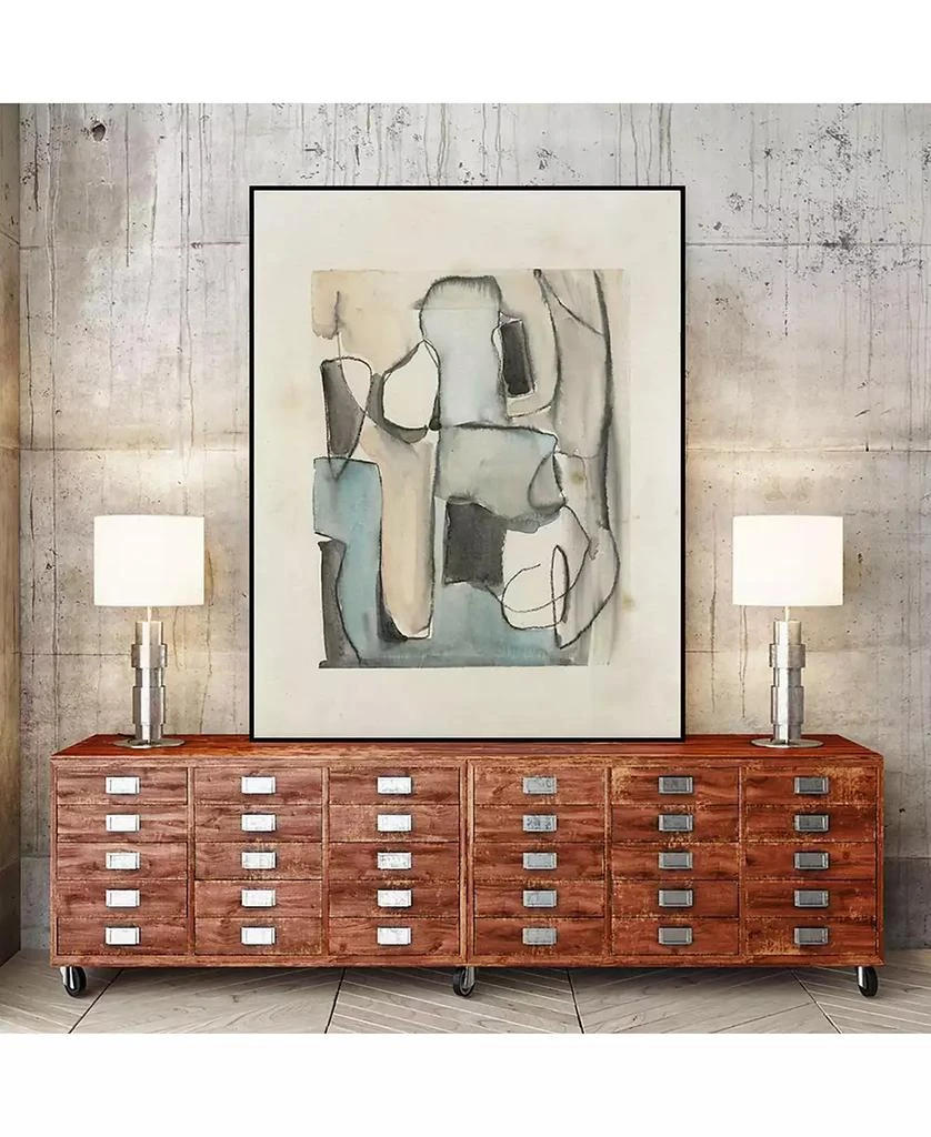 商品Giant Art|36" x 24" Subdued Abstract I Art Block Framed Canvas,价格¥2106,第3张图片详细描述