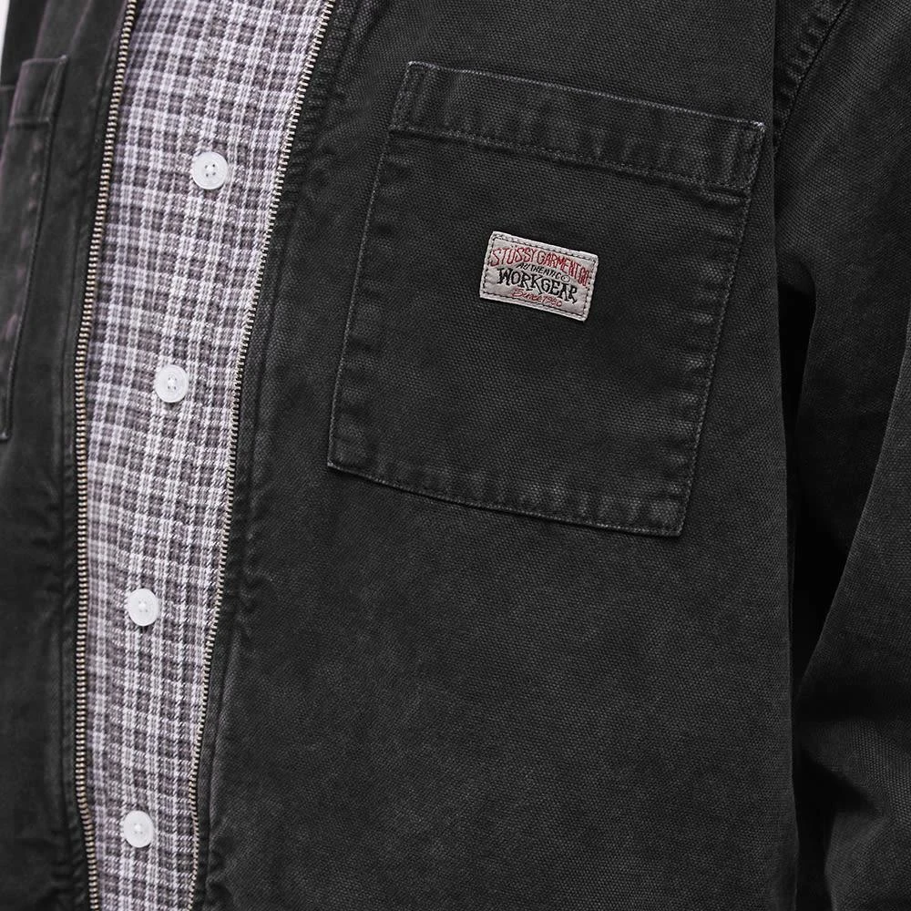 商品STUSSY|Stussy Washed Canvas Zip Shirt,价格¥1393,第5张图片详细描述