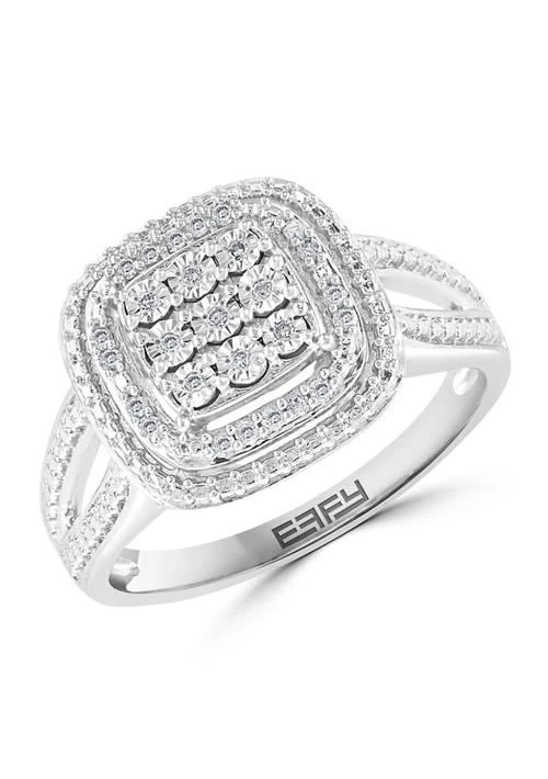 商品Effy|Sterling Silver 1 10 Ct. T.w. Diamond Miracle Ring Set,价格¥915,第1张图片