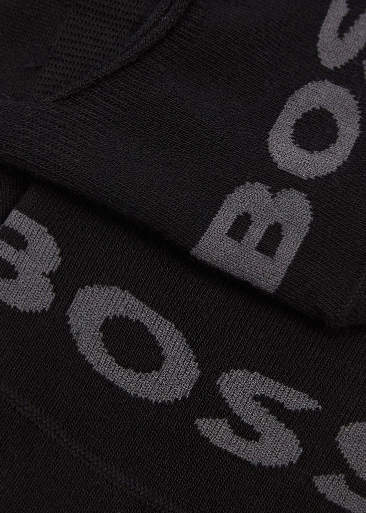 商品Hugo Boss|Black logo-intarsia cotton-blend trainer socks,价格¥137,第2张图片详细描述