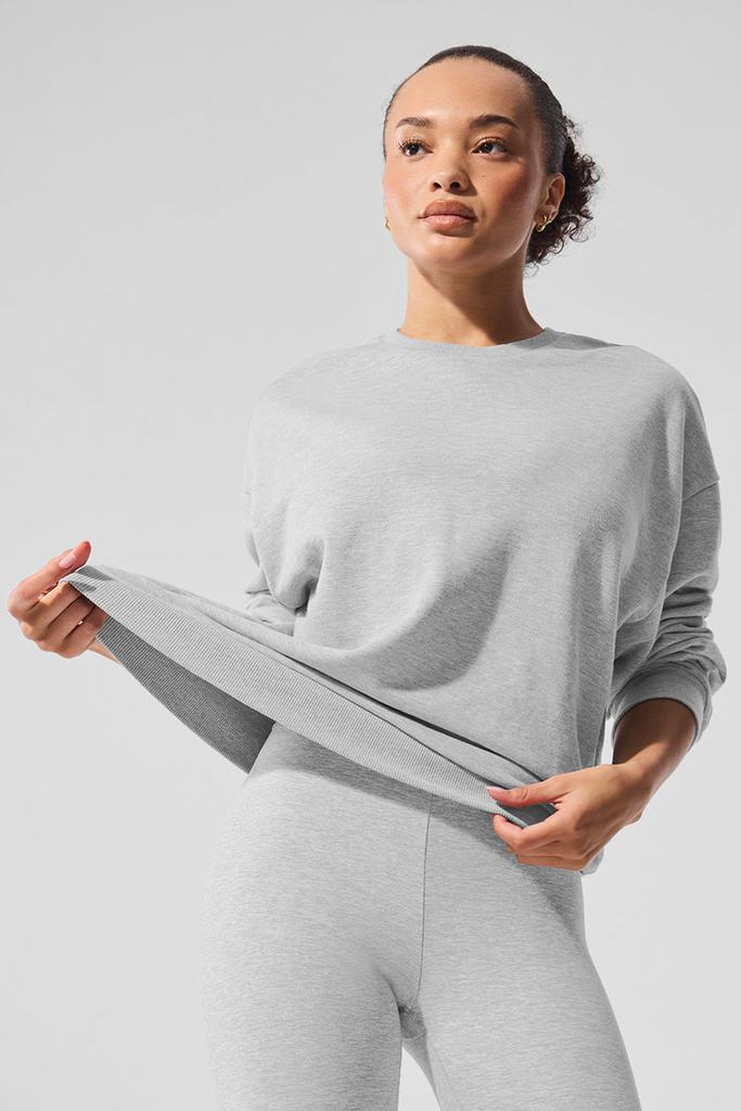 Alo Chill Crew Neck Pullover - Olive Tree - Hoodies - Compare