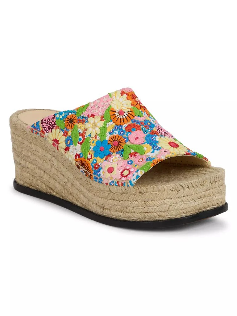 商品Loewe|LOEWE x Paula's Ibiza Floral-Embroidered Canvas Espadrille Sandals,价格¥8997,第2张图片详细描述