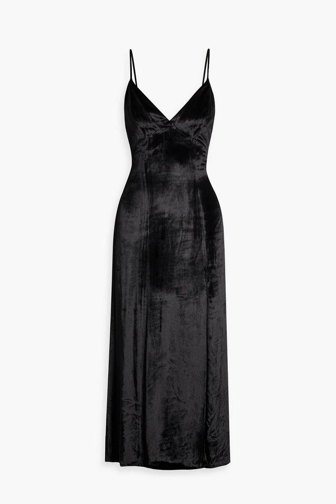 商品Alice + Olivia|Julietta crushed-velvet midi dress,价格¥1476,第1张图片