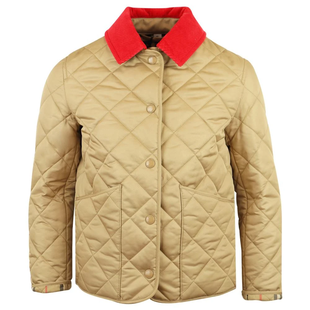 商品Burberry|Archive Beige Quilted Daley Jacket,价格¥3101,第1张图片