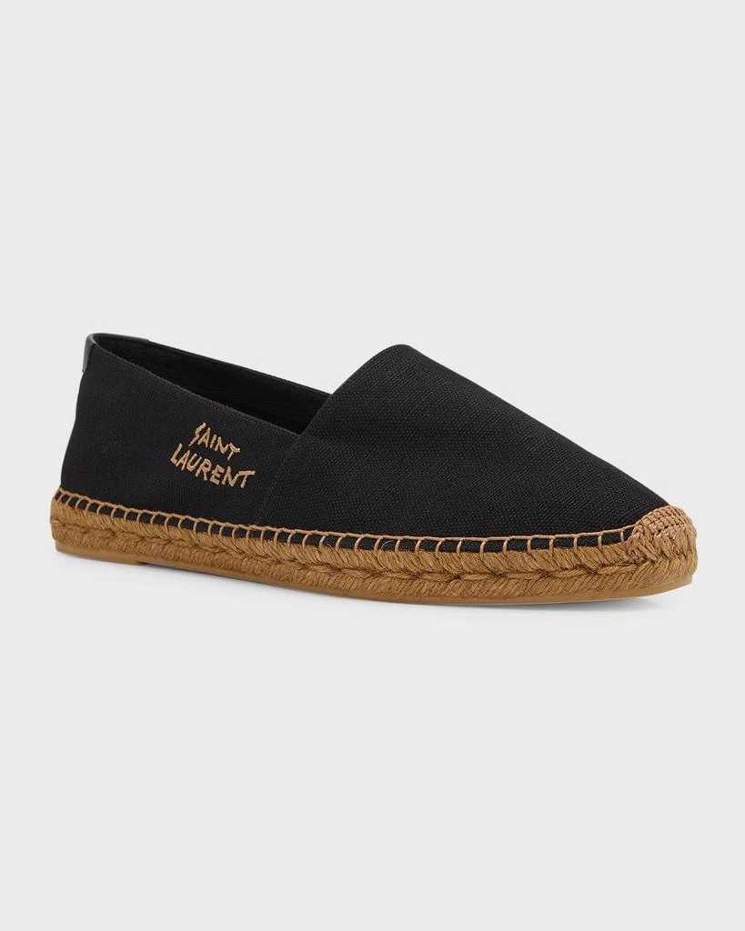 商品Yves Saint Laurent|Men's Logo-Stitched Canvas Espadrilles,价格¥5019,第3张图片详细描述