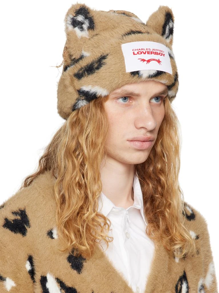 商品Charles Jeffrey Loverboy|Brown & Black Fluffy Chunky Ears Beanie,价格¥1410,第2张图片详细描述