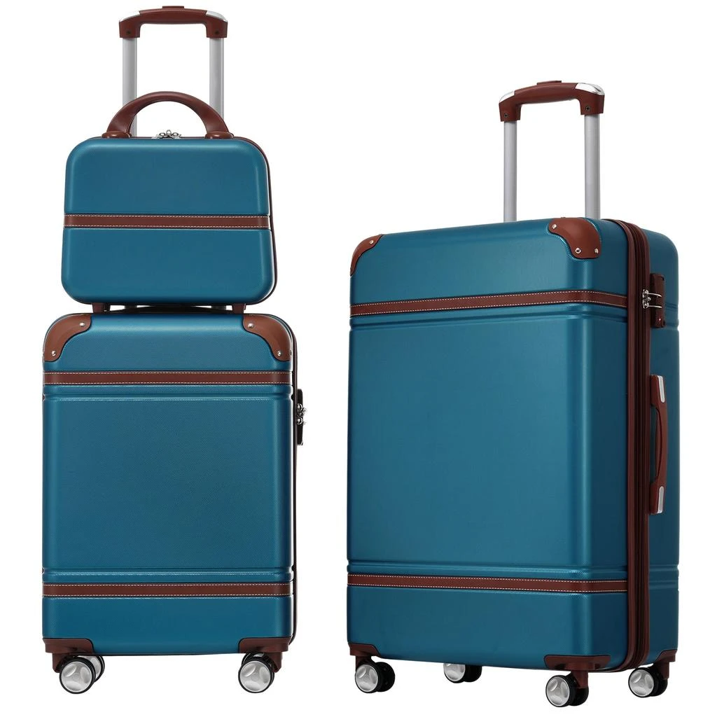 商品Streamdale Furniture|Streamdale Hardshell Luggage Sets 3 Pieces 20" +24" Luggages and Cosmetic Case Spinner Suitcase with TSA Lock Lightweight,价格¥1443,第1张图片