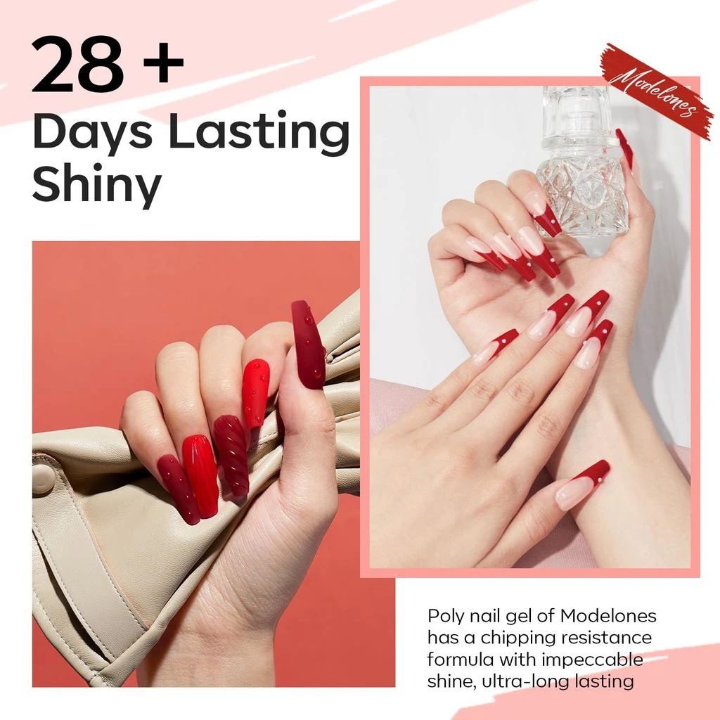 Red Collection - 6 Shades Poly Nail Gel Set 商品