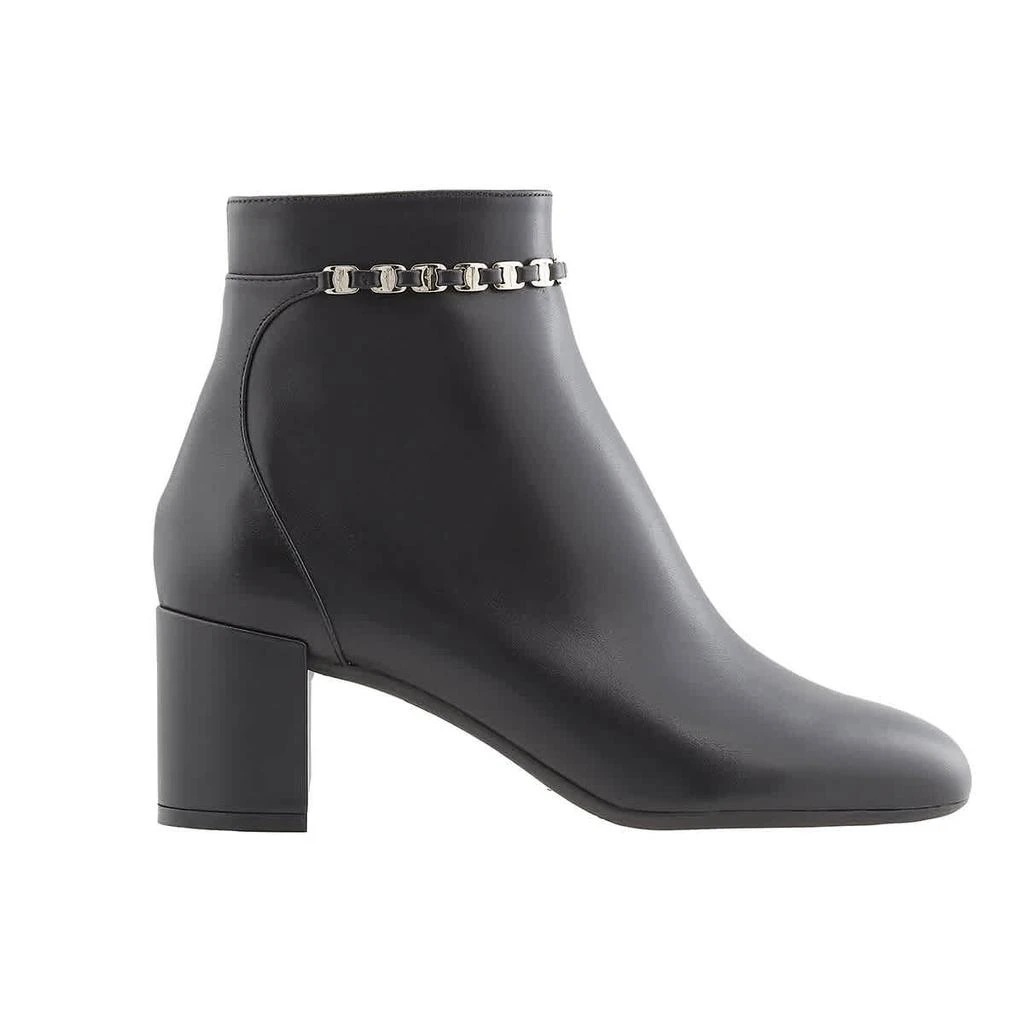商品Salvatore Ferragamo|Ladies Black Vara Chain Ankle Boots,价格¥4266,第1张图片