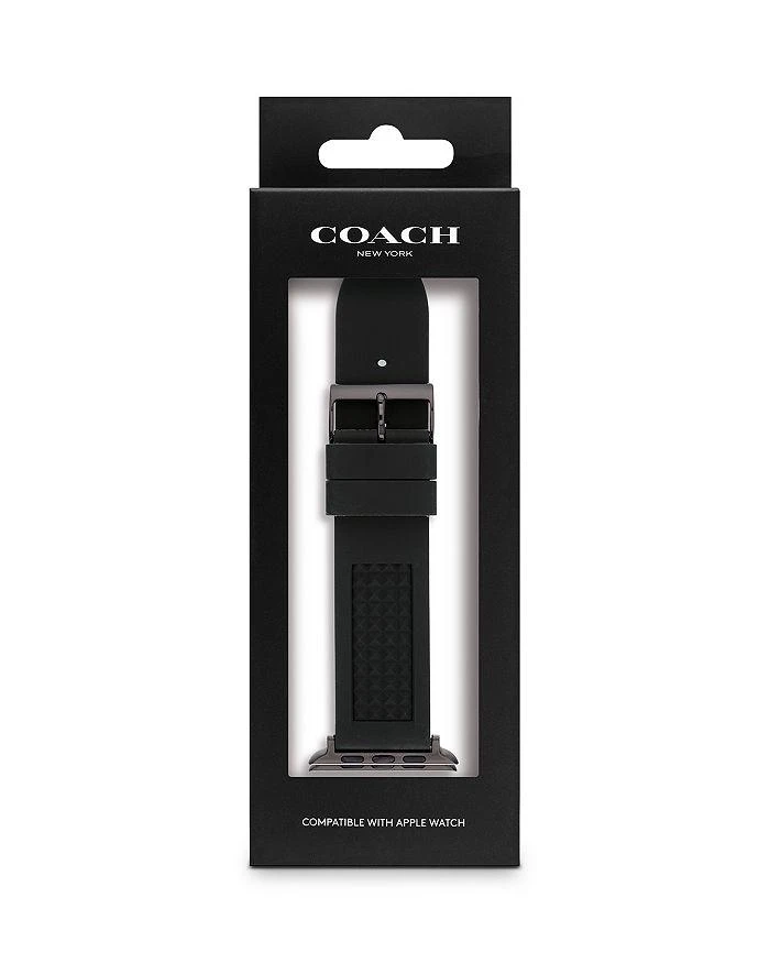 商品Coach|Apple Watch© Signature Silicone Strap, 42mm & 44mm,价格¥479,第5张图片详细描述