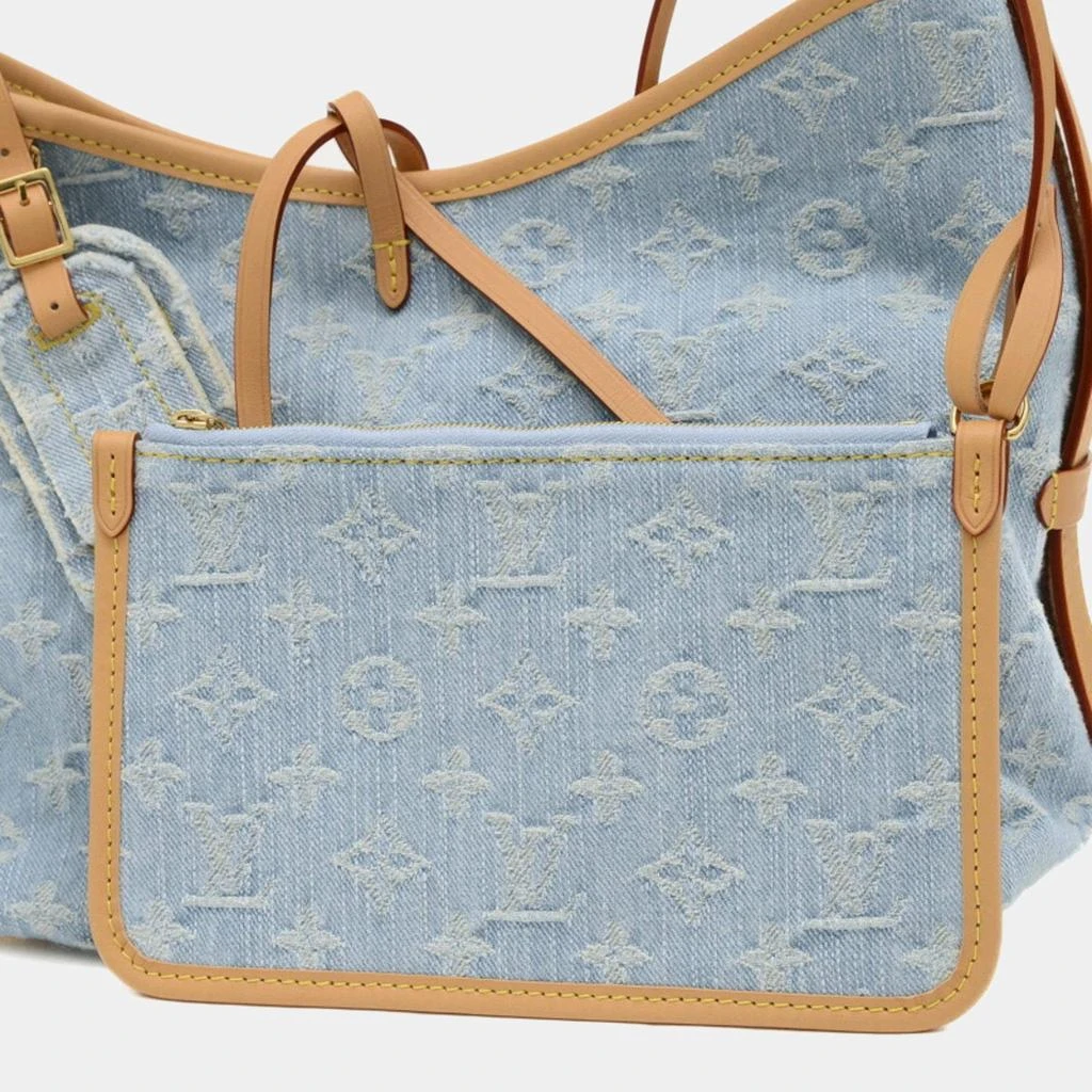 商品[二手商品] Louis Vuitton|Louis Vuitton Blue Monogram Denim Carryall PM Shoulder Bag,价格¥34882,第3张图片详细描述