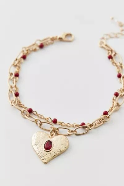 商品Urban Outfitters|Ruby Heart Bracelet,价格¥116,第3张图片详细描述