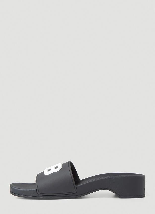 商品Balenciaga|BB Wedge Slides in Black,价格¥2183,第3张图片详细描述