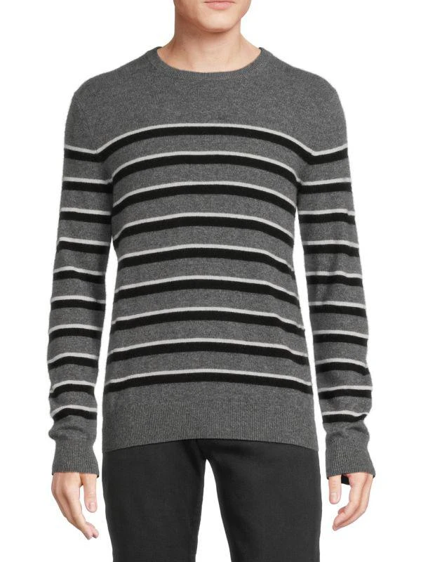 商品Saks Fifth Avenue|Striped 100% Cashmere Crewneck Sweater,价格¥300,第1张图片