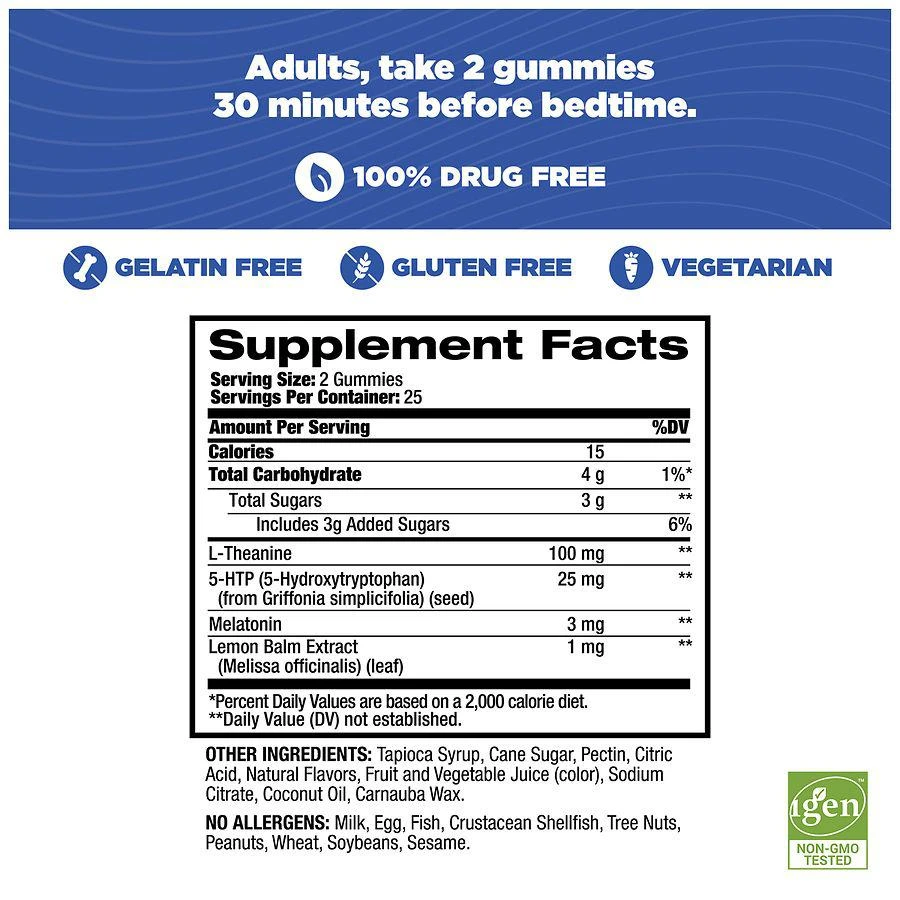 商品Natrol|Relax+ Night Calm Daily Stress Relief Gummies Raspberry,�价格¥50,第4张图片详细描述