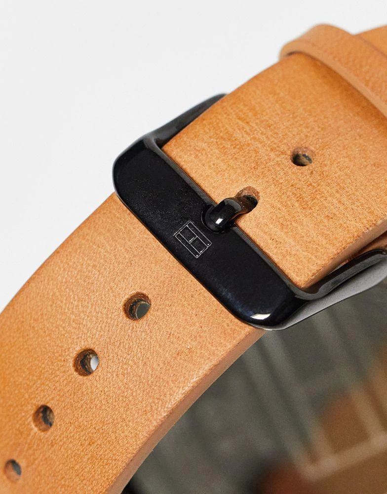 商品Tommy Hilfiger|Tommy Hilfiger Chase multi dial watch with leather strap in tan,价格¥1257,第4张图片详细描述