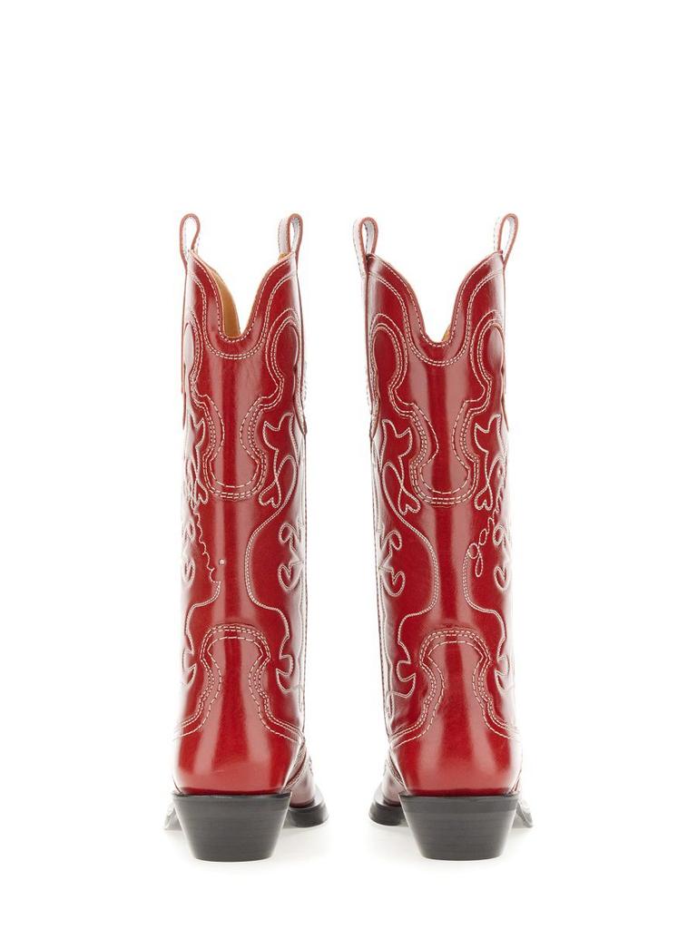 Ganni Women's  Red Other Materials Boots商品第1张图片规格展示