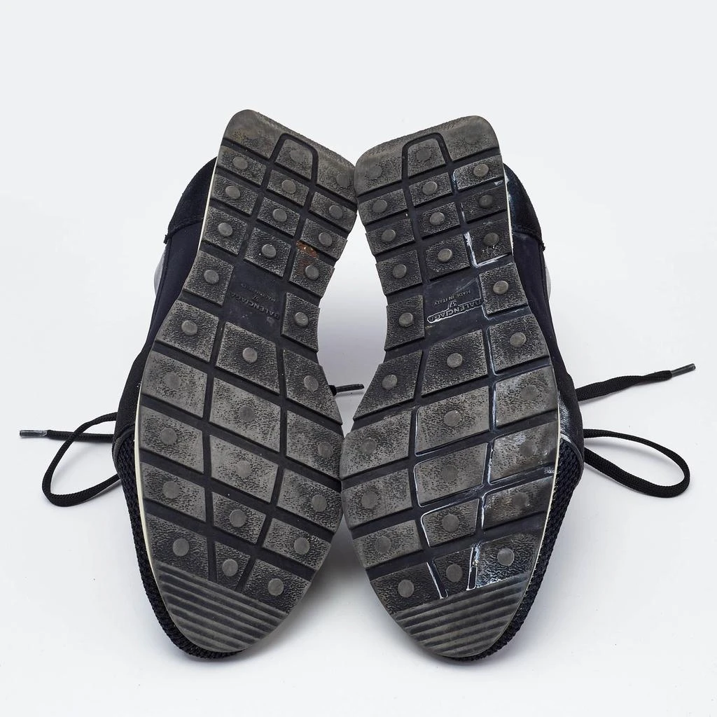 Balenciaga Black Fabric and Leather Race Runner Lace Up Sneakers Size 37 商品