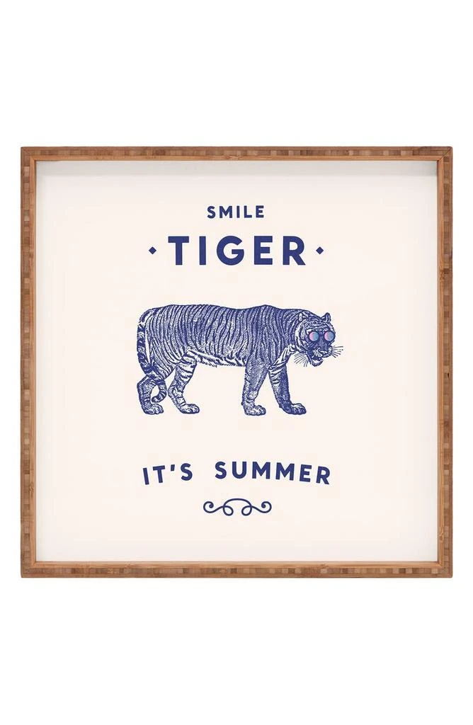商品DENY Designs|Florent Bodart Smile Tiger Square Tray,价格¥378,第1张图片