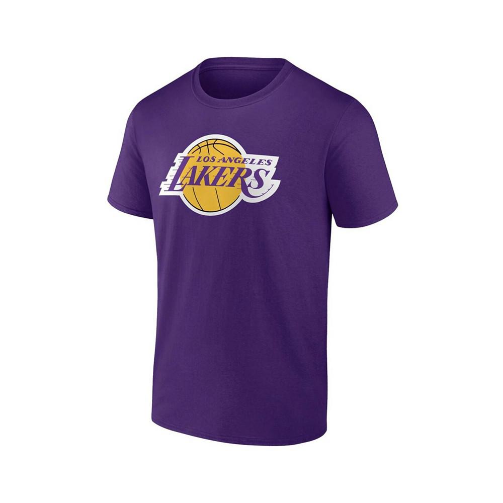 Men's LeBron James Purple Los Angeles Lakers Playmaker Name Number T-shirt商品第3张图片规格展示